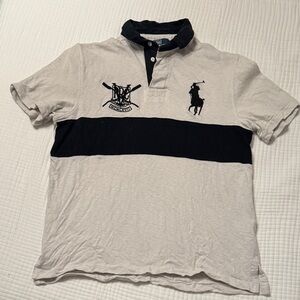 Polo by Ralph Lauren Men's Cream and Black Polo Shirt